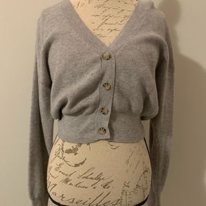 Forever 21 Gray Button Up Sweater, size S